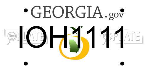 IOH1111 Georgia License Plate