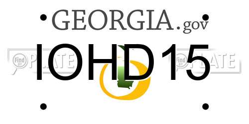 IOHD15 Georgia License Plate