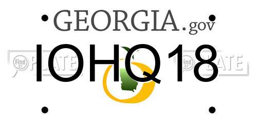 IOHQ18 Georgia License Plate