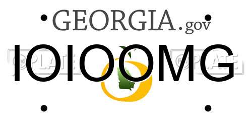 IOIOOMG Georgia License Plate