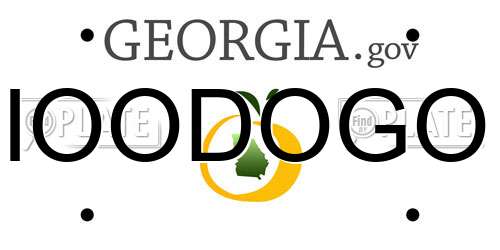 IOODOGO Georgia License Plate