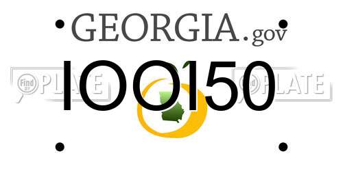 IOOI50 Georgia License Plate