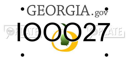 IOOO27 Georgia License Plate