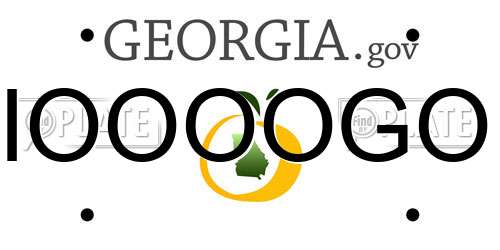 IOOOOGO Georgia License Plate