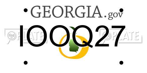 IOOQ27 Georgia License Plate