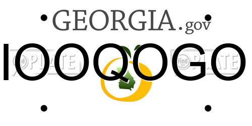 IOOQOGO Georgia License Plate