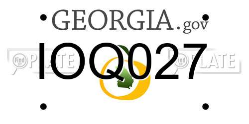 IOQ027 Georgia License Plate
