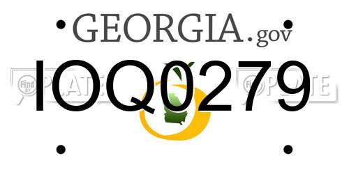 IOQ0279 Georgia License Plate