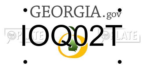 IOQ02T Georgia License Plate