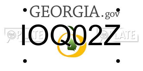 IOQ02Z Georgia License Plate