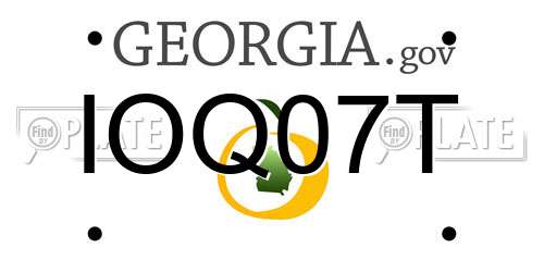 IOQ07T Georgia License Plate