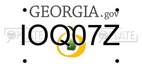 IOQ07Z Georgia License Plate