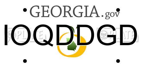 IOQDDGD Georgia License Plate