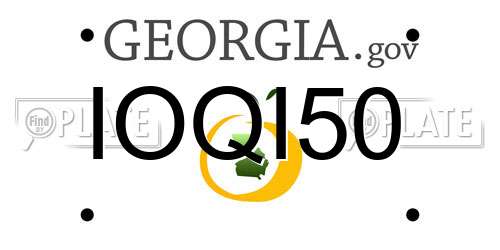 IOQI50 Georgia License Plate