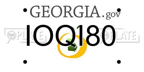 IOQI80 Georgia License Plate