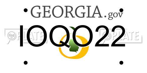 IOQO22 Georgia License Plate