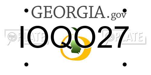 IOQO27 Georgia License Plate