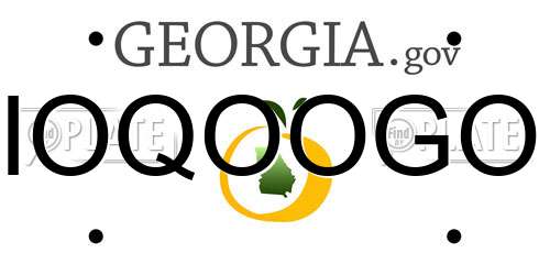 IOQOOGO Georgia License Plate