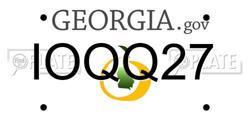 IOQQ27 Georgia License Plate
