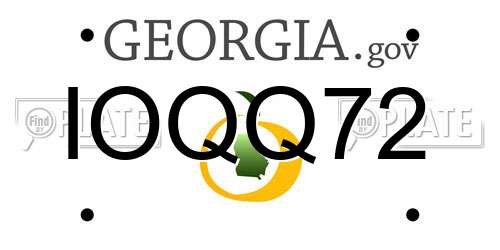 IOQQ72 Georgia License Plate
