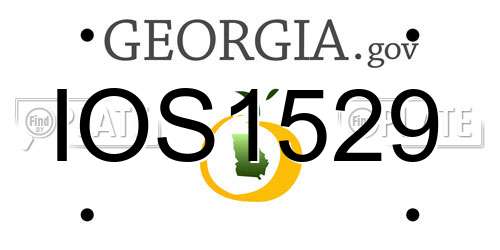 IOS1529 Georgia License Plate