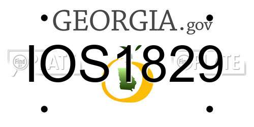 IOS1829 Georgia License Plate
