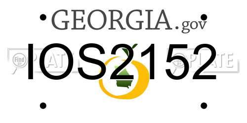 IOS2152 Georgia License Plate