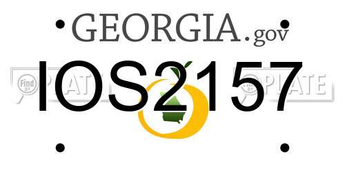 IOS2157 Georgia License Plate