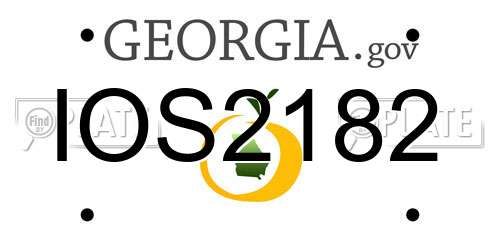 IOS2182 Georgia License Plate
