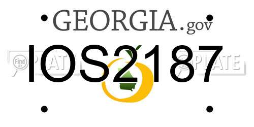 IOS2187 Georgia License Plate