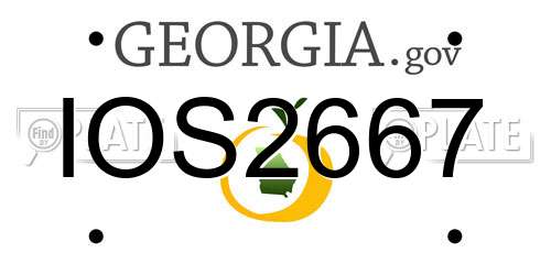IOS2667 Georgia License Plate
