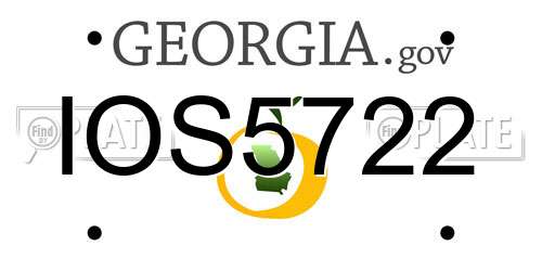 IOS5722 Georgia License Plate
