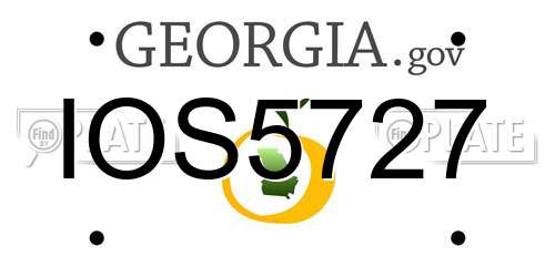 IOS5727 Georgia License Plate