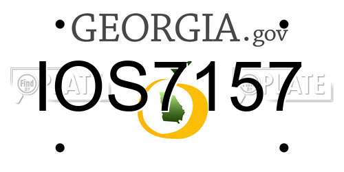 IOS7157 Georgia License Plate