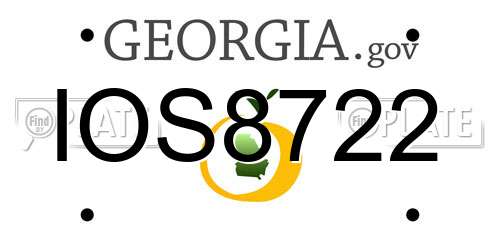 IOS8722 Georgia License Plate