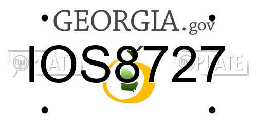 IOS8727 Georgia License Plate
