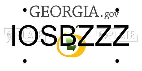 IOSBZZZ Georgia License Plate
