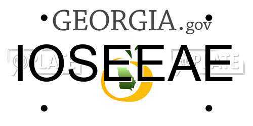 IOSEEAE Georgia License Plate