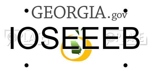 IOSEEEB Georgia License Plate