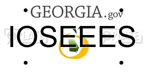 IOSEEES Georgia License Plate