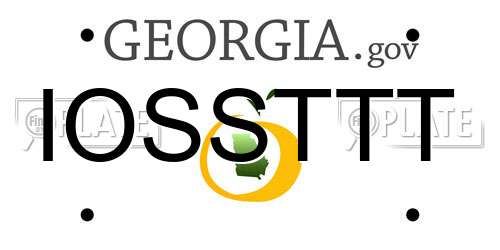 IOSSTTT Georgia License Plate