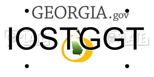 IOSTGGT Georgia License Plate