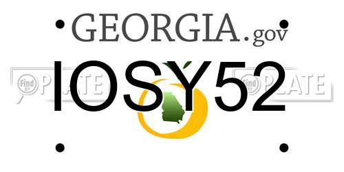 IOSY52 Georgia License Plate