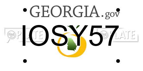 IOSY57 Georgia License Plate