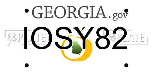 IOSY82 Georgia License Plate
