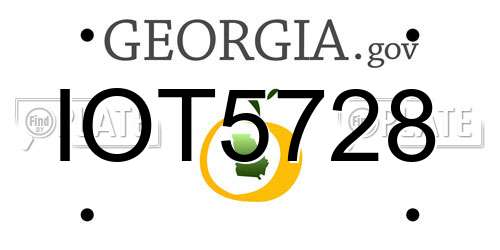 IOT5728 Georgia License Plate