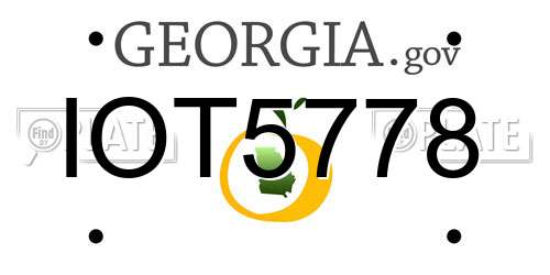IOT5778 Georgia License Plate