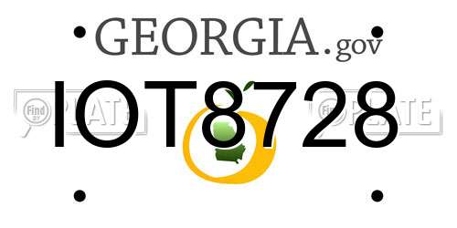 IOT8728 Georgia License Plate
