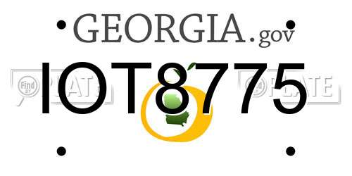 IOT8775 Georgia License Plate