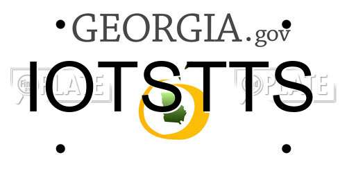 IOTSTTS Georgia License Plate